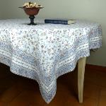 Provencal Square Cotton Tablecloth White "Country