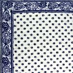  White Provencal quilted table runner "Lavender" 14x28 inch