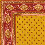 Provencal Quilted Cotton Square Table Mat Yellow "Esterel" pattern