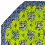 Octogonal Reversible Quilted Cotton Placemat Green "Batiste”