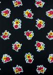 “Black Flowers”, 100% French country cotton fabric 55
