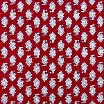 Red Napkin, Provencal design "Lotus", 100% pure cotton