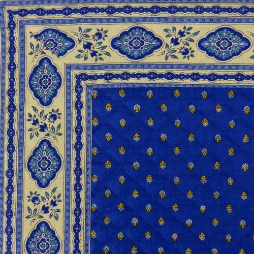 Provencal Blue quilted table runner "Esterel" 18''x59'' 