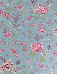 French Provencal Printed cotton Fabric Boutis Blue