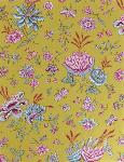 French Provencal Printed cotton Fabric Boutis Yellow