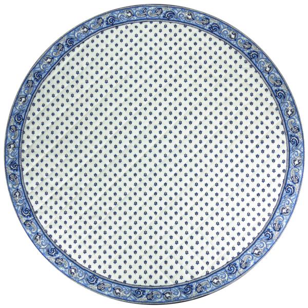 Provencal Quilted Round Table Mat White "Lavender" 24"