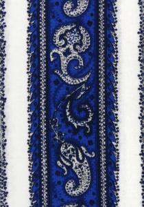 Blue Cashmere 100% cotton precut stripe 3,2