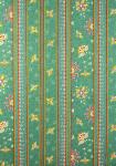 "Green Honeymoon" Provencal Printed Border stripe Fabric