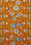 Orange Liberty, French cotton fabric precut stripe 6"