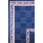 Provencal Rectangle Cotton Tablecloth Blue/White "Vaccares
