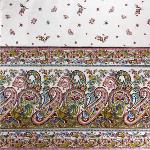 Rectangle Cotton Tablecloth 63X79" Multicolor "Bagnols" pattern