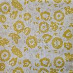 Rectangle Cotton Tablecloth Golden Yellow "Flora" design