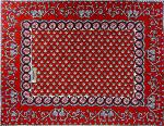 Red Quilted cotton placemat 14"x 18",  "Dentelle" pattern