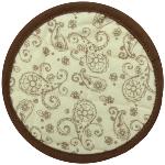 Cotton Quilted Brown coaster Alhambra design