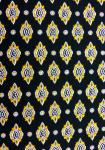 “Black/Gold Calissons”, 100% cotton country fabric 67