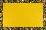 Reversible Placemat "Country" design and plain Yellow