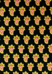 “Black Flamo”, 100% mercerized printed cotton fabric