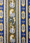 "Blue/Gold Bastidin" Provencal Printed Border stripe Fabric