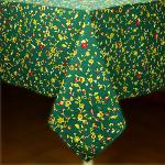 Provencal Square Cotton Tablecloth 57"X57" Green "Country" 