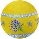Round Provencal Tablecloth Yellow "Valensole"