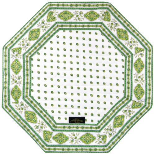 Green Octogonal Quilted placemat "Esterel" design