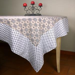 Provencal Rectangle Cotton Tablecloth Beige "Batiste