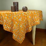 Provencal Square Cotton Tablecloth orange "Liberty