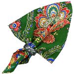 Green Napkin, Provencal design "Lys", 100% pure cotton