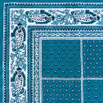 Rectangle Cotton Tablecloth Blue Duck 59"X98,5" "Vaccarès