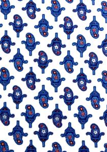 “White Calice”, 100% mercerized printed cotton fabric