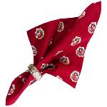 Red 100% Cotton Napkin Provencal pattern Flowers