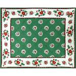 Quilted Green Cotton placemat 15"x19", Maianenco pattern