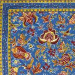 Quilted placemat 12x18" Blue, "Colombes" pattern