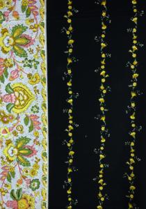 Black French Country Border Stripe Fabric 55