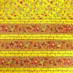 Rectangle Cotton Tablecloth 63X79" Yellow "Country" pattern