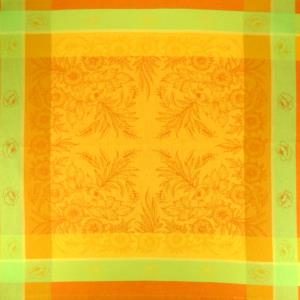 Set of 4 Orange "Epis" Jacquard Napkins