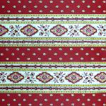 Red Rectangle Coated Cotton Tablecloth "Stripes" pattern