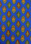 “Blue Calissons”, 100% mercerized printed cotton fabric