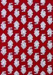 "Red Lotus" French Provencal Printed cotton Fabric