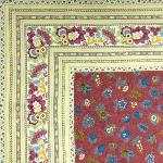 Provencal Square Cotton Tablecloth Red Floral pattern