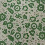 Rectangle Cotton Tablecloth White & Green"Flora" design