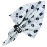 White Napkin, Provencal design "Mistraou", 100% pure cotton