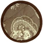 Cotton Quilted Brown coaster Alhambra design