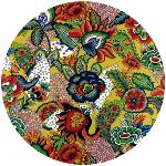 Round Cotton Provencal Tablecloth Multicolor "Carmen"