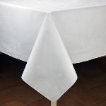 Provencal Rectangle Cotton Tablecloth Plain White 59" x 98.5