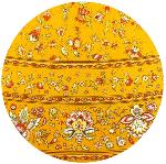 Round Cotton Tablecloth Yellow "Country"