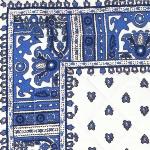 Provencal Quilted Square Table Mat White "Bees
