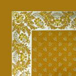 Square Cotton Tablecloth Yellow Ochre 69"X69" "Campano"