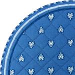 Provencal Quilted Round Table Mats Blue "Roussillon