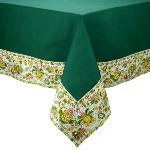 Provencal Green Square Cotton Tablecloth 67"X67" "Country"